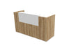 Buro5 Small Straight Reception Desk Reception Desk Buronomic 2000mm Nebraska Oak White