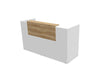 Buro5 Small Straight Reception Desk Reception Desk Buronomic 2000mm White Nebraska Oak