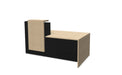 Buro6 Small Reception Desk with DDA section Reception Desk Buronomic Left Hand DDA Black Oak