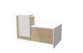 Buro6 Small Reception Desk with DDA section Reception Desk Buronomic Left Hand DDA Oak White