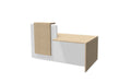 Buro6 Small Reception Desk with DDA section Reception Desk Buronomic Left Hand DDA White Oak