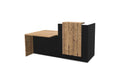 Buro6 Small Reception Desk with DDA section Reception Desk Buronomic Right Hand DDA Black Timber