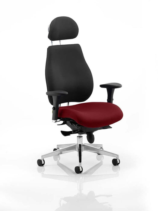 Chiro Plus Ultimate Bespoke With Headrest Posture Dynamic Office Solutions Bespoke Ginseng Chilli Black 