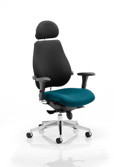 Chiro Plus Ultimate Bespoke With Headrest Posture Dynamic Office Solutions Bespoke Maringa Teal Black 