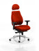 Chiro Plus Ultimate Bespoke With Headrest Posture Dynamic Office Solutions Bespoke Tabasco Orange Matching Bespoke Colour 