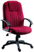 City Fabric Executive Office Chair Office Chair Teknik Burgundy 