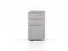 CUBE Steel Narrow Pedestal File Drawer PEDESTALS Metalicon Silver 