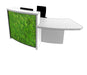 Curved Moss Reception Desk Reception Desks Clarke Rendall Left Hand H1150 x W2320 x D823mm W1001 Solid Premium White 