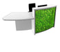 Curved Moss Reception Desk Reception Desks Clarke Rendall Right Hand H1150 x W2320 x D823mm W1001 Solid Premium White 