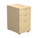 Desk High 3 Drawer Pedestal - 600mm Deep PEDESTALS TC Group Maple 