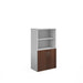 Duo combination unit with open top 1440mm high with 3 shelves Wooden Storage Dams White/Walnut 