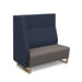 Encore² modular double seater high back sofa with right hand arm and wooden sled frame Soft Seating Dams 