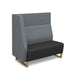 Encore² modular double seater high back sofa with right hand arm and wooden sled frame Soft Seating Dams 