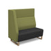 Encore² modular double seater high back sofa with right hand arm and wooden sled frame Soft Seating Dams 