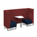 Encore² open high back 2 person meeting booth with table and black sled frame Soft Seating Dams 