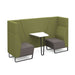 Encore² open high back 2 person meeting booth with table and black sled frame Soft Seating Dams 