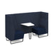 Encore² open high back 2 person meeting booth with table and black sled frame Soft Seating Dams 