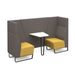 Encore² open high back 2 person meeting booth with table and black sled frame Soft Seating Dams 