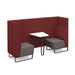 Encore² open high back 2 person meeting booth with table and black sled frame Soft Seating Dams 