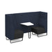 Encore² open high back 2 person meeting booth with table and black sled frame Soft Seating Dams 