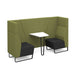 Encore² open high back 2 person meeting booth with table and black sled frame Soft Seating Dams 