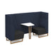 Encore² open high back 2 person meeting booth with table and wooden sled frame Soft Seating Dams 