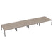 Express 10 person bench desk 8000mm x 1600mm BENCH TC Group Silver Grey Oak No Gap