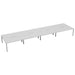 Express 10 person bench desk 8000mm x 1600mm BENCH TC Group White White No Gap