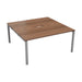 Express 2 person bench 1400mm x 1600mm - Next Day Delivery BENCH TC Group Silver Walnut No Gap