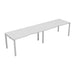 Express 2 person single bench desk 2400mm x 800mm BENCH TC Group White White 