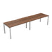 Express 2 person single bench desk 3200mm x 800mm BENCH TC Group White Walnut 