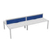 Express 4 person bench desk 2400mm x 1600mm BENCH TC Group White White With Gap