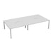 Express 4 Person White Office Bench Desk 2800mm x 1600mm BENCH TC Group White White No Gap