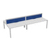 Express 4 Person White Office Bench Desk 2800mm x 1600mm BENCH TC Group White White With Gap