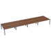 Express 8 Person Bench Desk 6400mm x 1600mm BENCH TC Group Silver Walnut No Gap