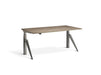 Five Raw Steel Height Adjustable Desk Desking Lavoro Raw Steel 1200 x 700mm Grey Nebraska