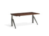 Five Raw Steel Height Adjustable Desk Desking Lavoro Raw Steel 1200 x 700mm Walnut