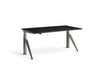 Five Raw Steel Height Adjustable Desk Desking Lavoro Raw Steel 1200 x 700mm Wenge