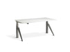 Five Raw Steel Height Adjustable Desk Desking Lavoro Raw Steel 1200 x 700mm White