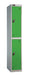 Full Height Locker 305 w x 305 d Storage Lion Steel 305 W x 305 D Green Double