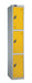 Full Height Locker 305 w x 305 d Storage Lion Steel 305 W x 305 D Yellow Three