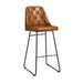 Harland Leather Barstool Seating zaptrading Bruciato Tan 