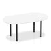 Impulse Boardroom Table With Post Leg Boardroom and Conference Tables Dynamic Office Solutions White 1800 Black