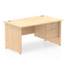 Impulse Panel End Straight Desk With Fixed Pedestal Workstations Dynamic Office Solutions MAPLE 1400 2 Drawer