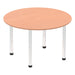 Impulse Round Table With Post Leg Shaped Tables Dynamic Office Solutions 