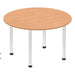 Impulse Round Table With Post Leg Shaped Tables Dynamic Office Solutions 