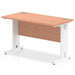 Impulse Slimline Desk Cable Managed Leg - Beech Desks Dynamic Office Solutions Beech White 1200mm x 600mm