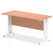 Impulse Slimline Desk Cable Managed Leg - Beech Desks Dynamic Office Solutions Beech White 1400mm x 600mm