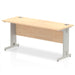 Impulse Slimline Desk Cable Managed Leg - Beech Desks Dynamic Office Solutions Maple Silver 1600mm x 600mm