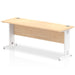 Impulse Slimline Desk Cable Managed Leg - Beech Desks Dynamic Office Solutions Maple White 1800mm x 600mm